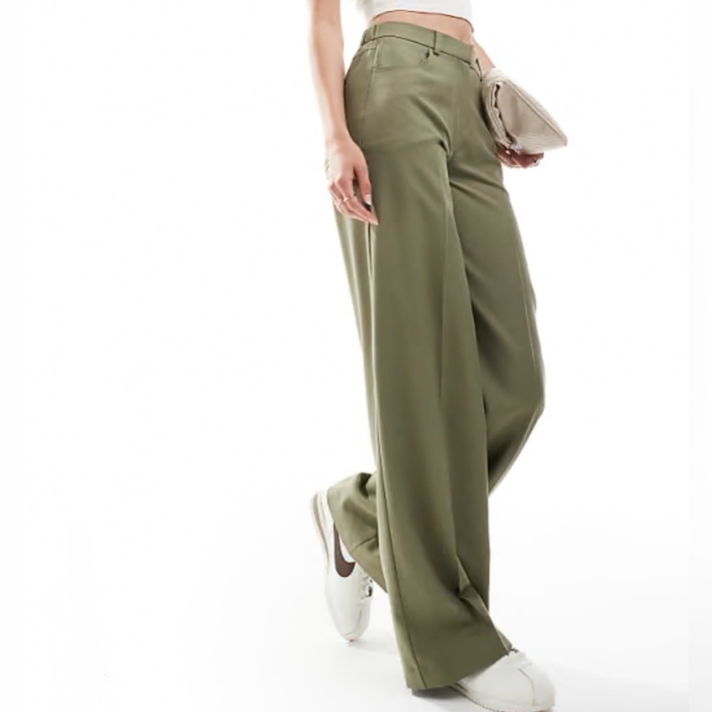 ASOS Olive Tall Relaxed Dad Pants